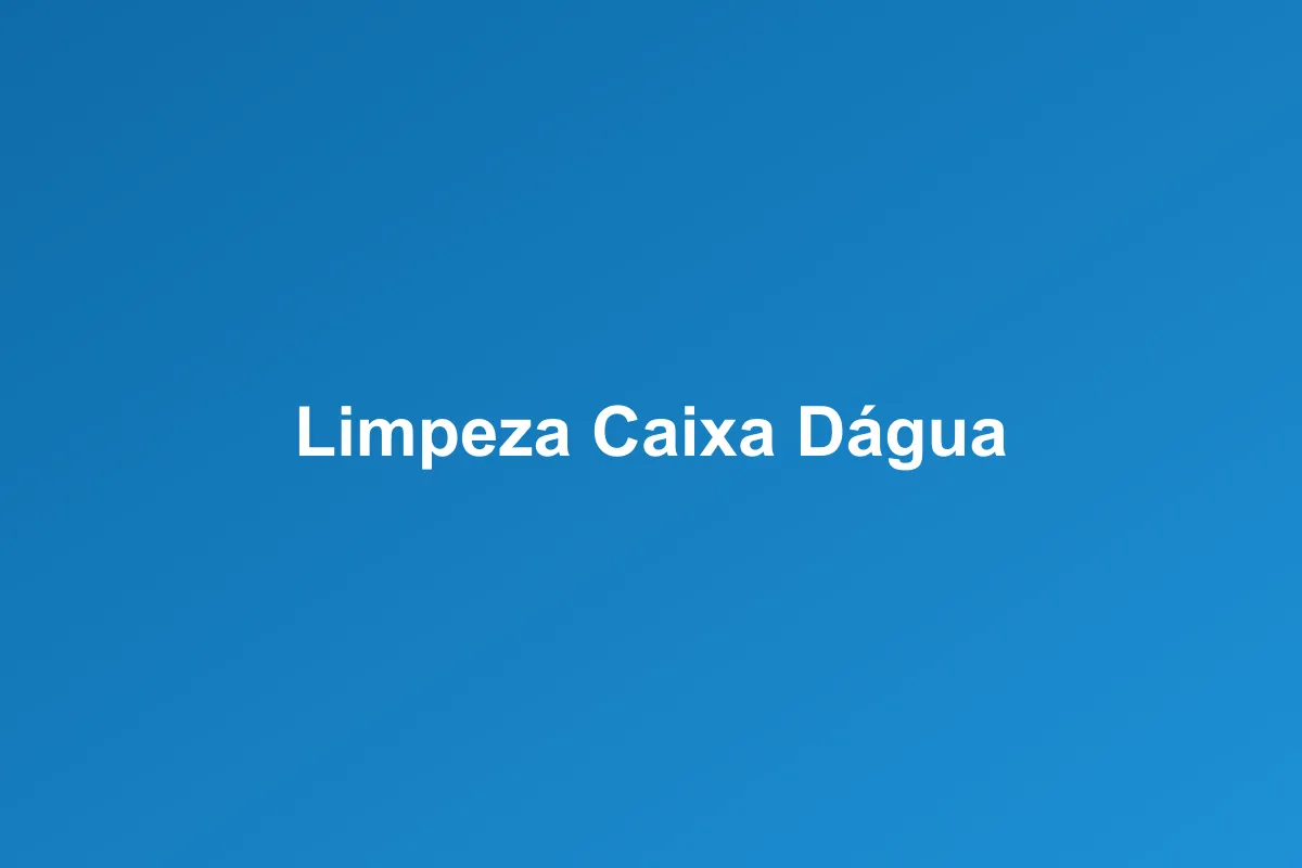 Limpeza de caixa d'água em Mauá
